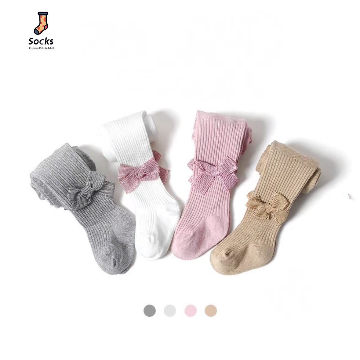 Kids bowknot tights